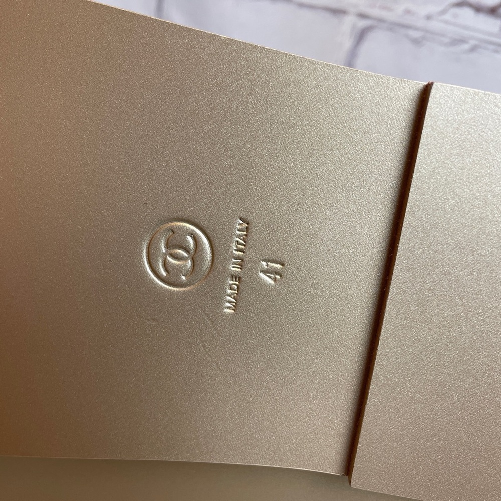 Chanel 21C Iridescent Lambskin Light Bronze Sandals - Picture 7 of 10